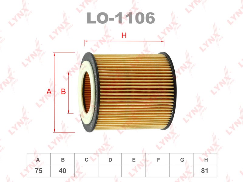 LYNXauto масляный фильтр LO-1106 купить,NaN