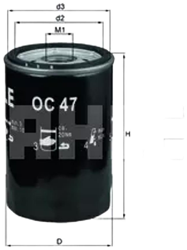 MAHLE масляный фильтр OC47 купить,NaN