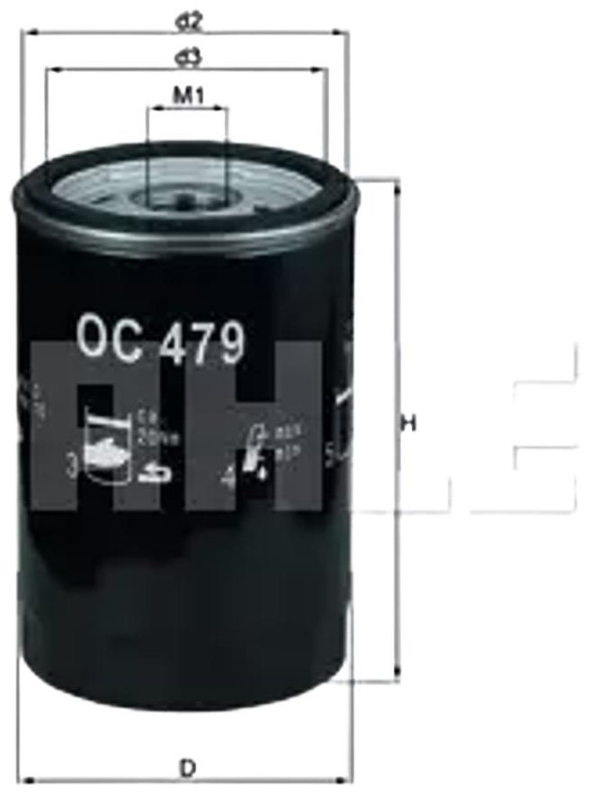 MAHLE масляный фильтр OC-479 купить,NaN