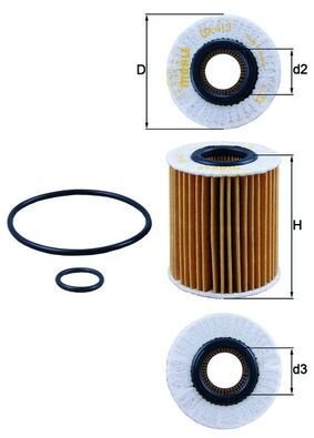 MAHLE масляный фильтр OX413D1 купить,NaN