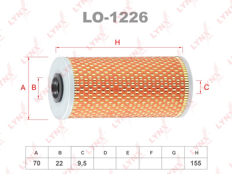 LYNXauto масляный фильтр LO-1226 купить,NaN