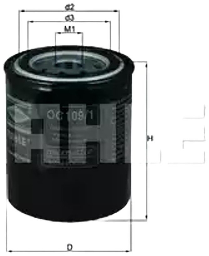 MAHLE масляный фильтр OC1091 купить,NaN