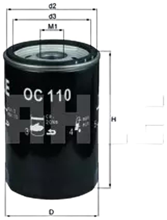MAHLE масляный фильтр OC110 купить,NaN