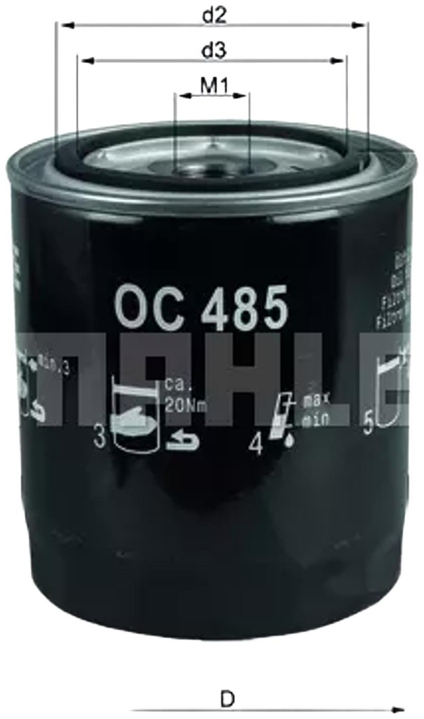 MAHLE масляный фильтр OC485 купить,NaN