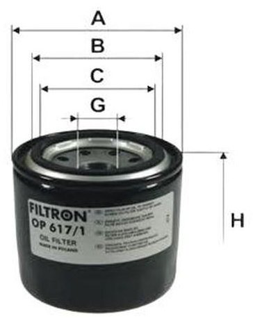FILTRON масляный фильтр OP6171