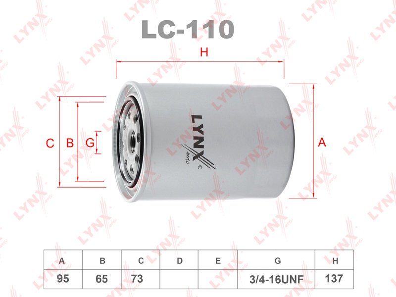 LYNXauto масляный фильтр LC-110