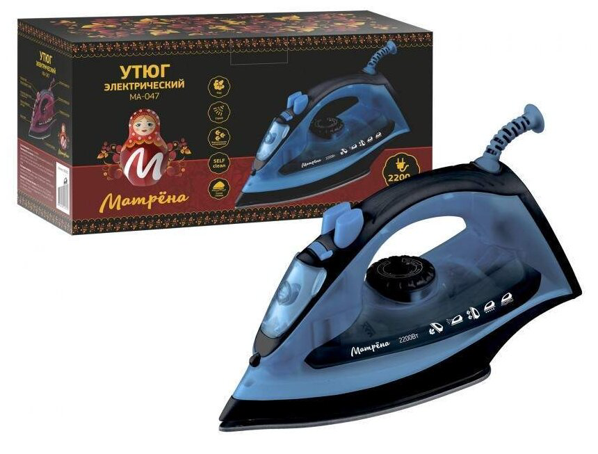 Утюг Матрёна MA-047 синий купить,NaN