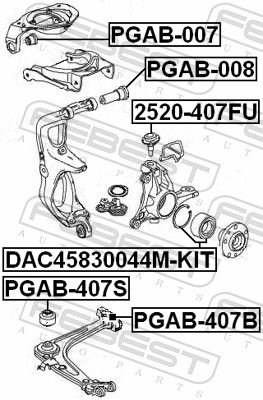 FEBEST Рычаг Подвески PGAB407B купить,NaN