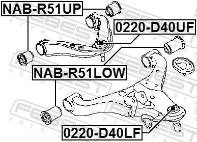 FEBEST Рычаг Подвески 0220D40UF купить,NaN