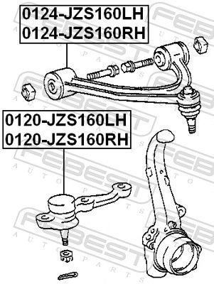 FEBEST Рычаг Подвески 0124JZS160RH купить,NaN