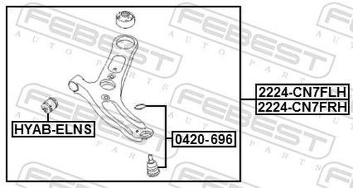 FEBEST рычаг подвески 1224-CN7FLH купить,NaN