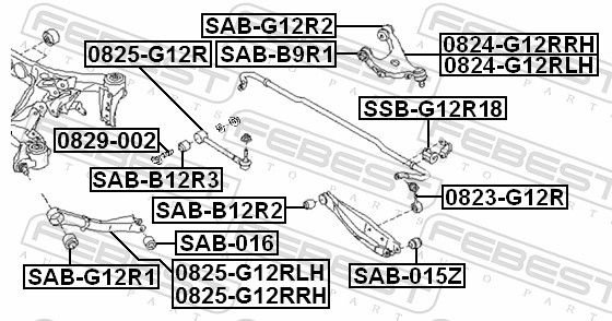 FEBEST Рычаг Подвески 0824G12RLH купить,NaN