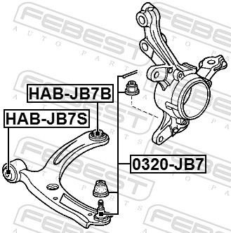 FEBEST Рычаг Подвески HABJB7B купить,NaN