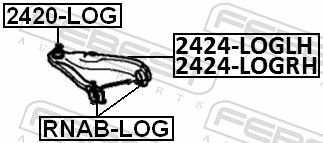 FEBEST Рычаг Подвески 2424LOGLH купить,NaN