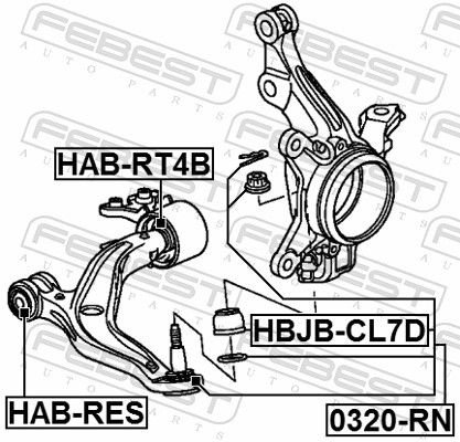 FEBEST Рычаг Подвески HABRT4B купить,NaN
