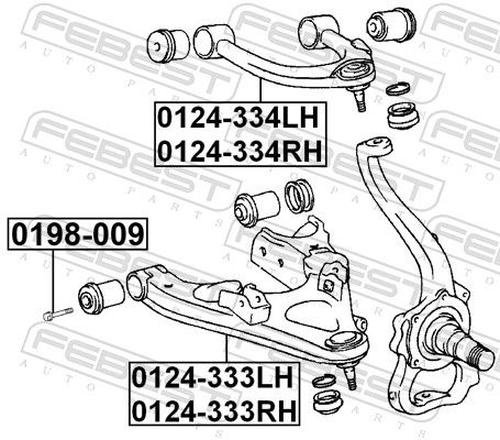 FEBEST рычаг подвески 0124-333LH купить,NaN