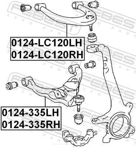 FEBEST рычаг подвески 0124-LC120RH купить,NaN