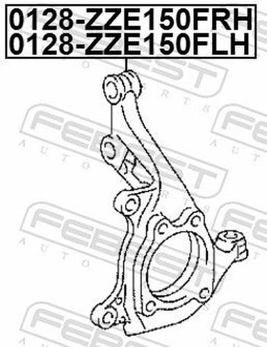 FEBEST рычаг подвески 0128-ZZE150FLH купить,NaN