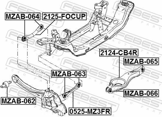 FEBEST Рычаг Подвески 2125FOCUP