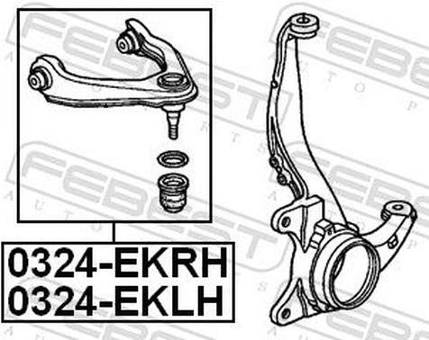FEBEST рычаг подвески 0324-EKRH