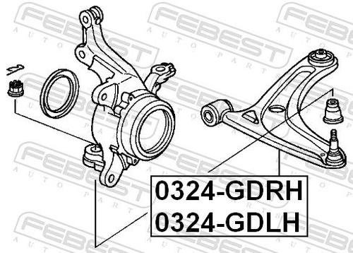 FEBEST рычаг подвески 0324-GDLH