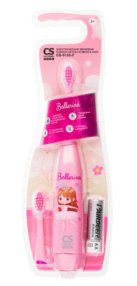 Зубная щетка CS Medica Kids CS-9190-F балерина розовая купить,0