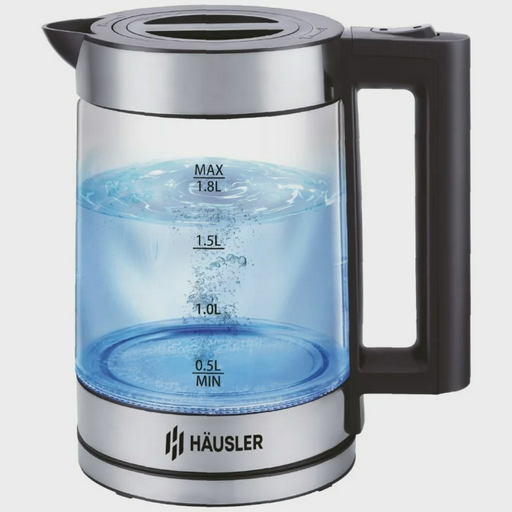Электрочайник Hausler HLS-1802G 1.8 л черно-серебристый