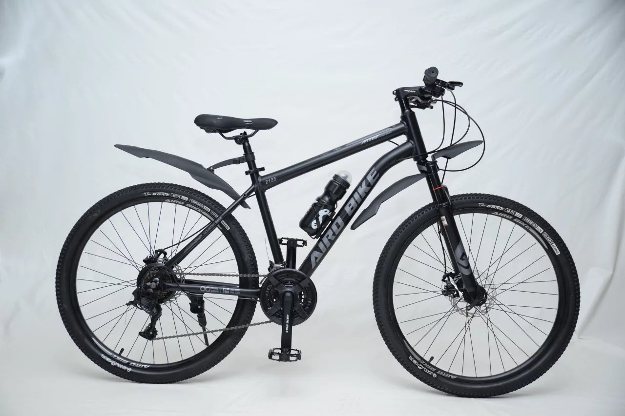 Велосипед Велосипед взрослый спортивный Airobike 2125AL, д. 26, р. 17, черно-серый 2023 17 дюймов серый