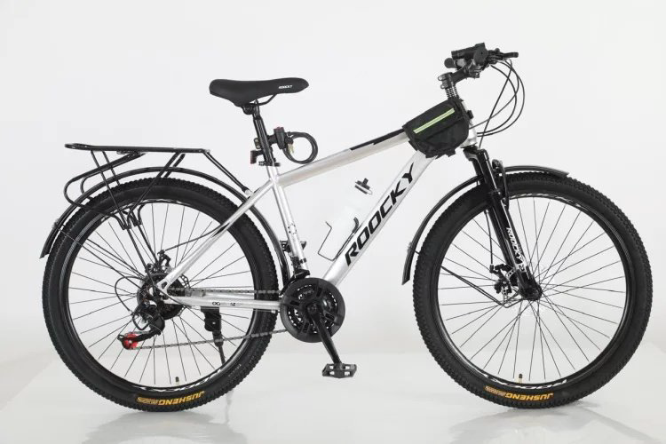Велосипед Велосипед Roocky QC-MTB6, серебристый-белый 2025 17 дюймов серебристый-белый купить,78000