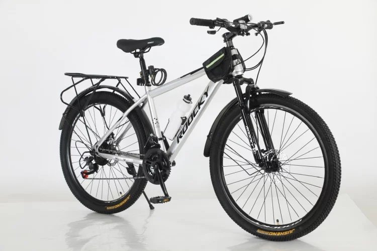 Велосипед Велосипед Roocky QC-MTB6, серебристый-белый 2025 17 дюймов серебристый-белый купить,0