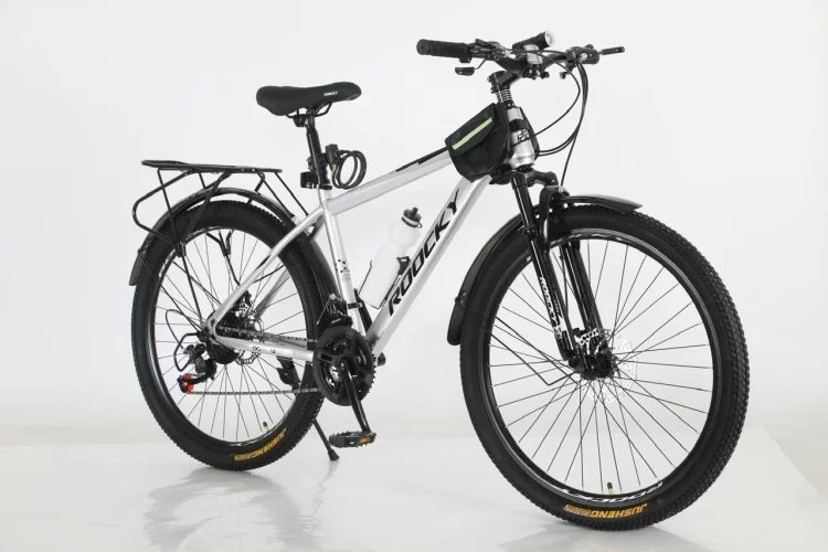 Велосипед Велосипед Roocky QC-MTB6, серебристый-белый 2025 17 дюймов серебристый-белый купить,78000