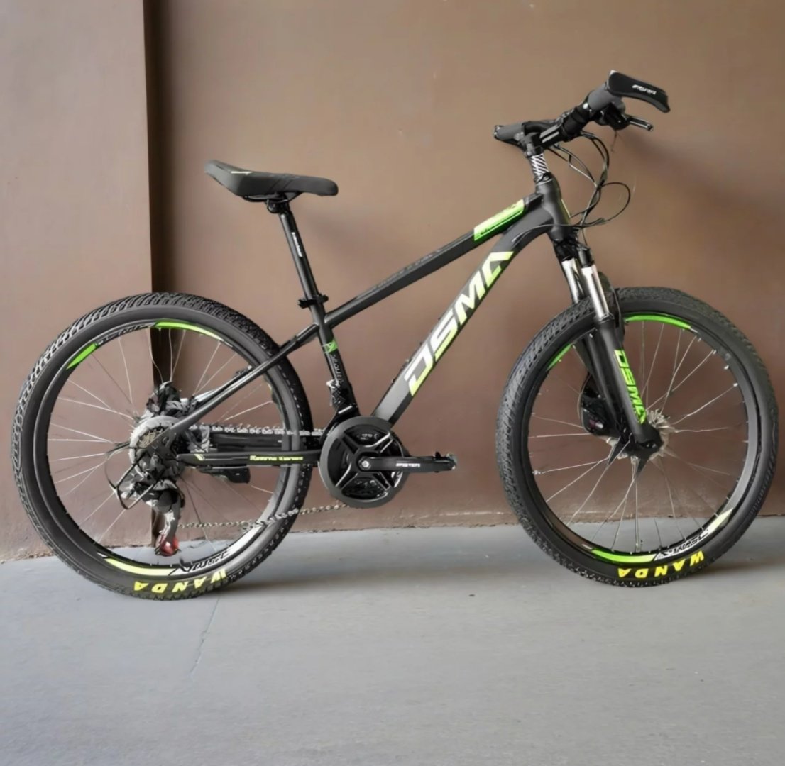 Велосипед SPORT MAKER DSMA 2025 18 дюймов черный-зеленый