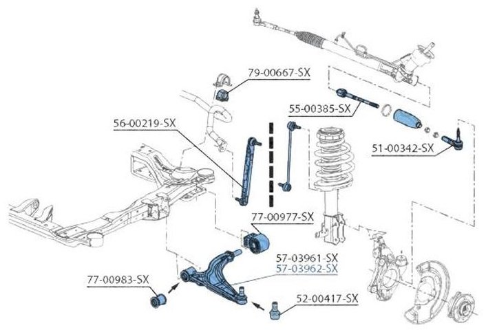 Stellox рычаг подвески 5703962SX купить,NaN