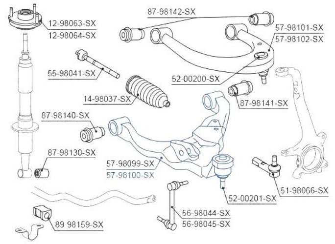 Stellox рычаг подвески 5798100SX купить,NaN