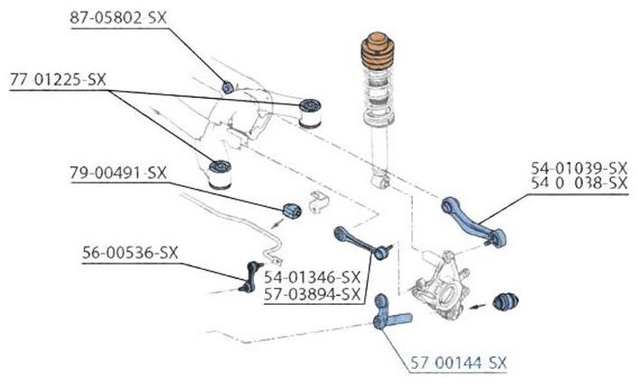 Stellox рычаг подвески 5700144SX купить,NaN