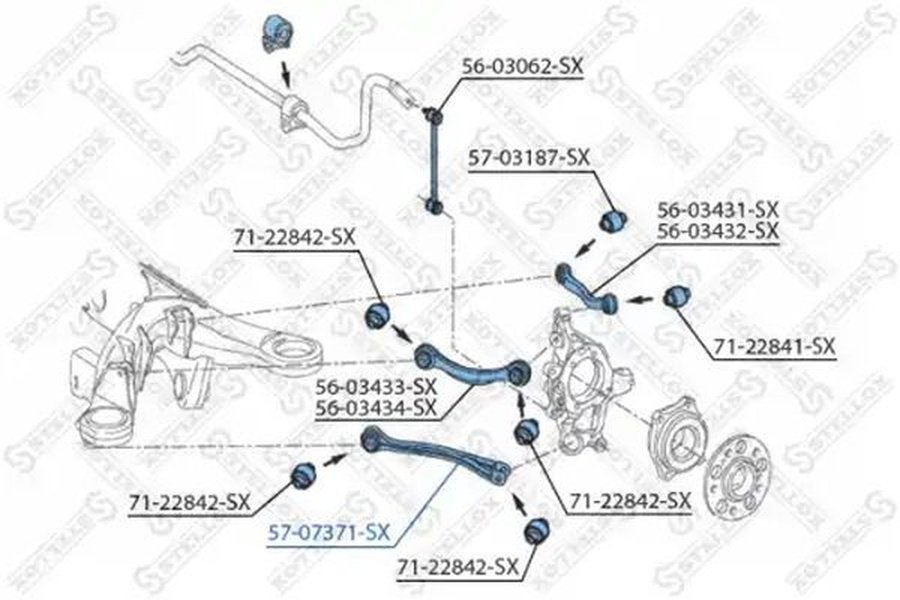 Stellox рычаг подвески 57-07371-SX купить,NaN