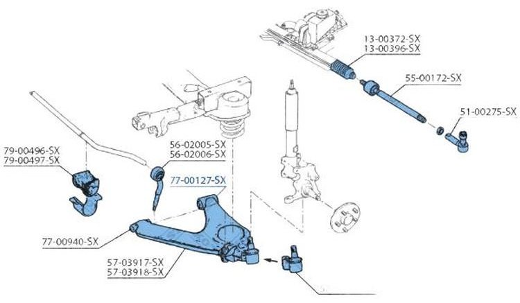 Stellox рычаг подвески 7700127SX купить,NaN