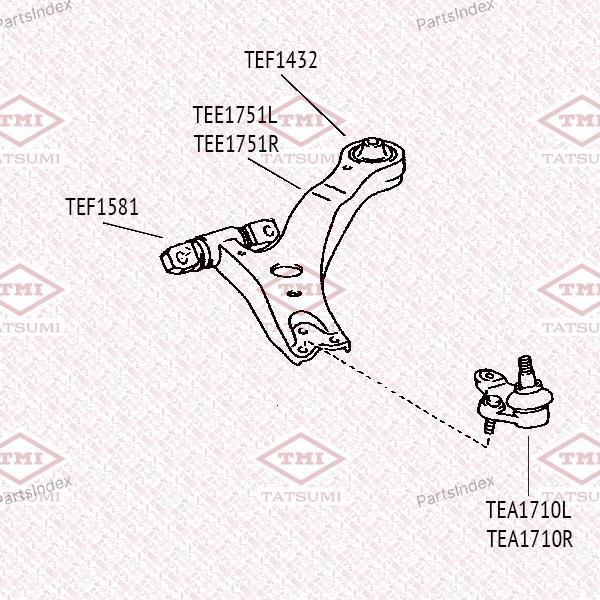 TATSUMI Рычаг Подвески TEE1751L купить,NaN