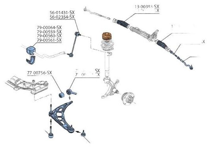 Stellox рычаг подвески 5700137SX купить,NaN