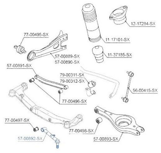 Stellox рычаг подвески 5700892SX купить,NaN