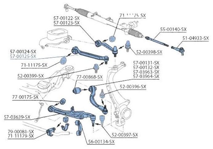 Stellox рычаг подвески 5700125SX купить,NaN