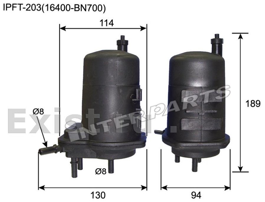 Interparts топливный фильтр IPFT-203 купить,NaN