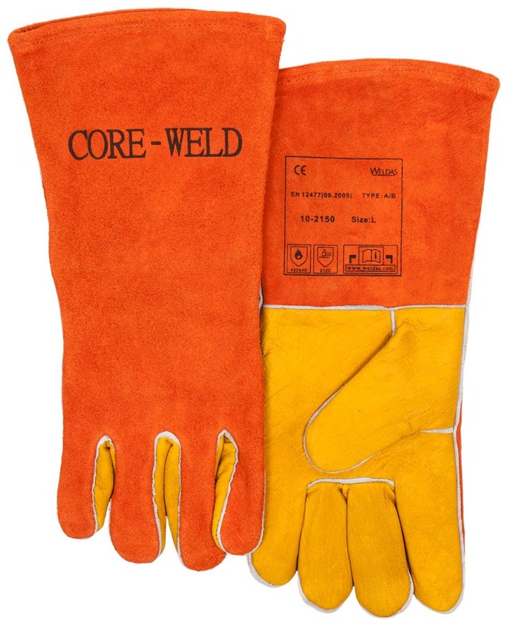 Weldas перчатки 10-2150L, кожаные спилковые купить,NaN