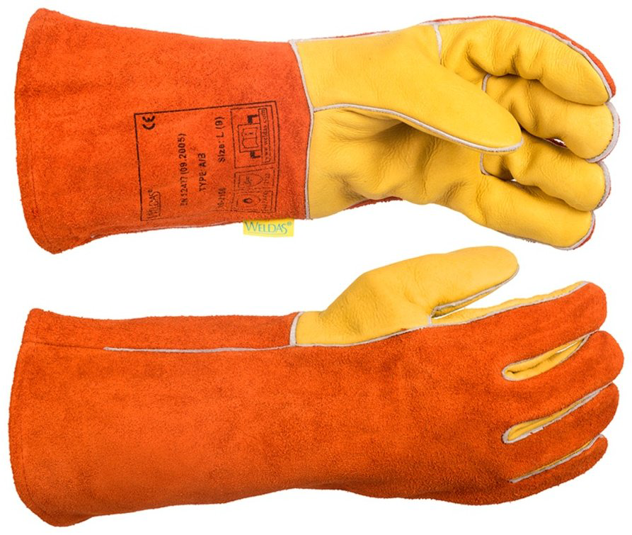Weldas перчатки 10-2150L, кожаные спилковые купить,NaN