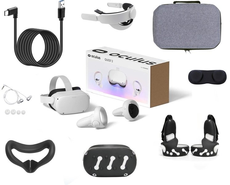 Очки виртуальной реальности Oculus Quest 2 256 Gb белые + Full GamePad Case
