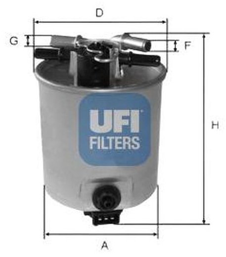 UFI топливный фильтр 2402501 купить,NaN