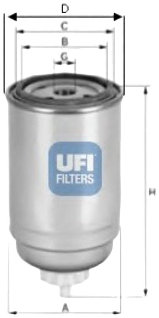 UFI топливный фильтр 2439900 купить,NaN