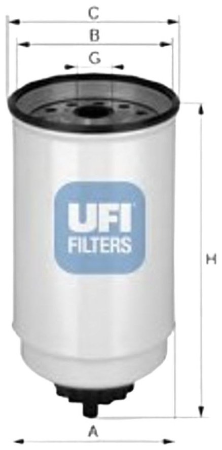 UFI топливный фильтр 2437100 купить,NaN