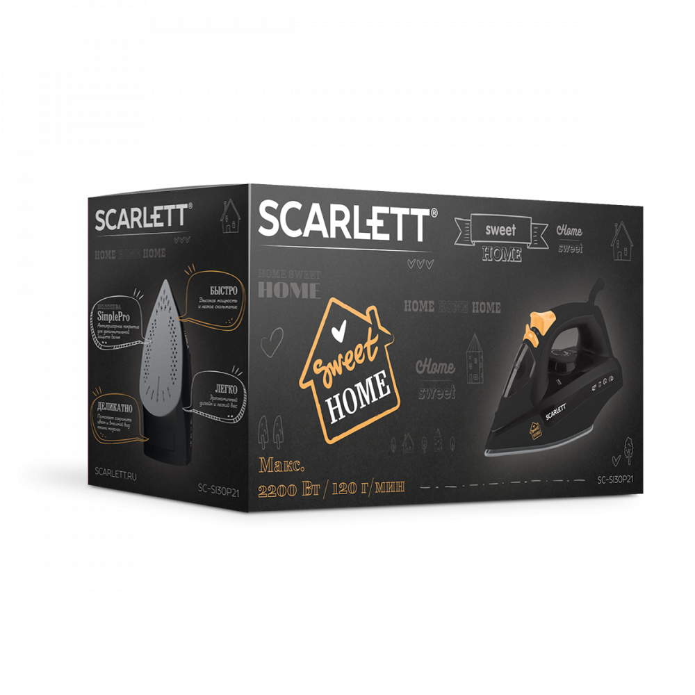 Утюг Scarlett SC-SI30P21 черный купить,NaN