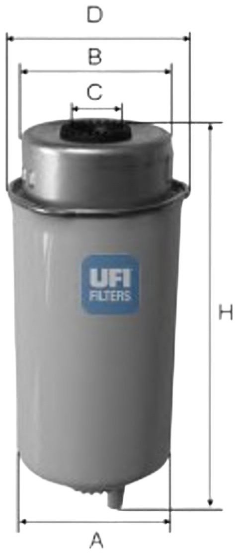 UFI топливный фильтр 2445500 купить,NaN